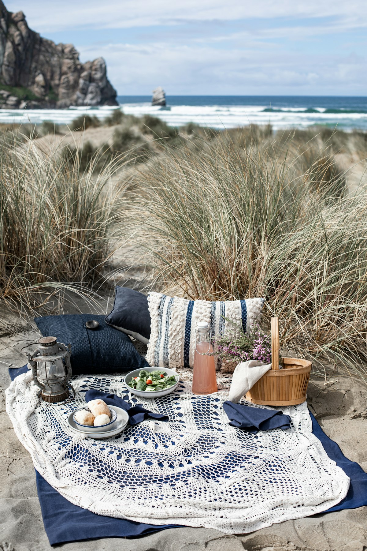 Healthy trail snacks and picnic food
