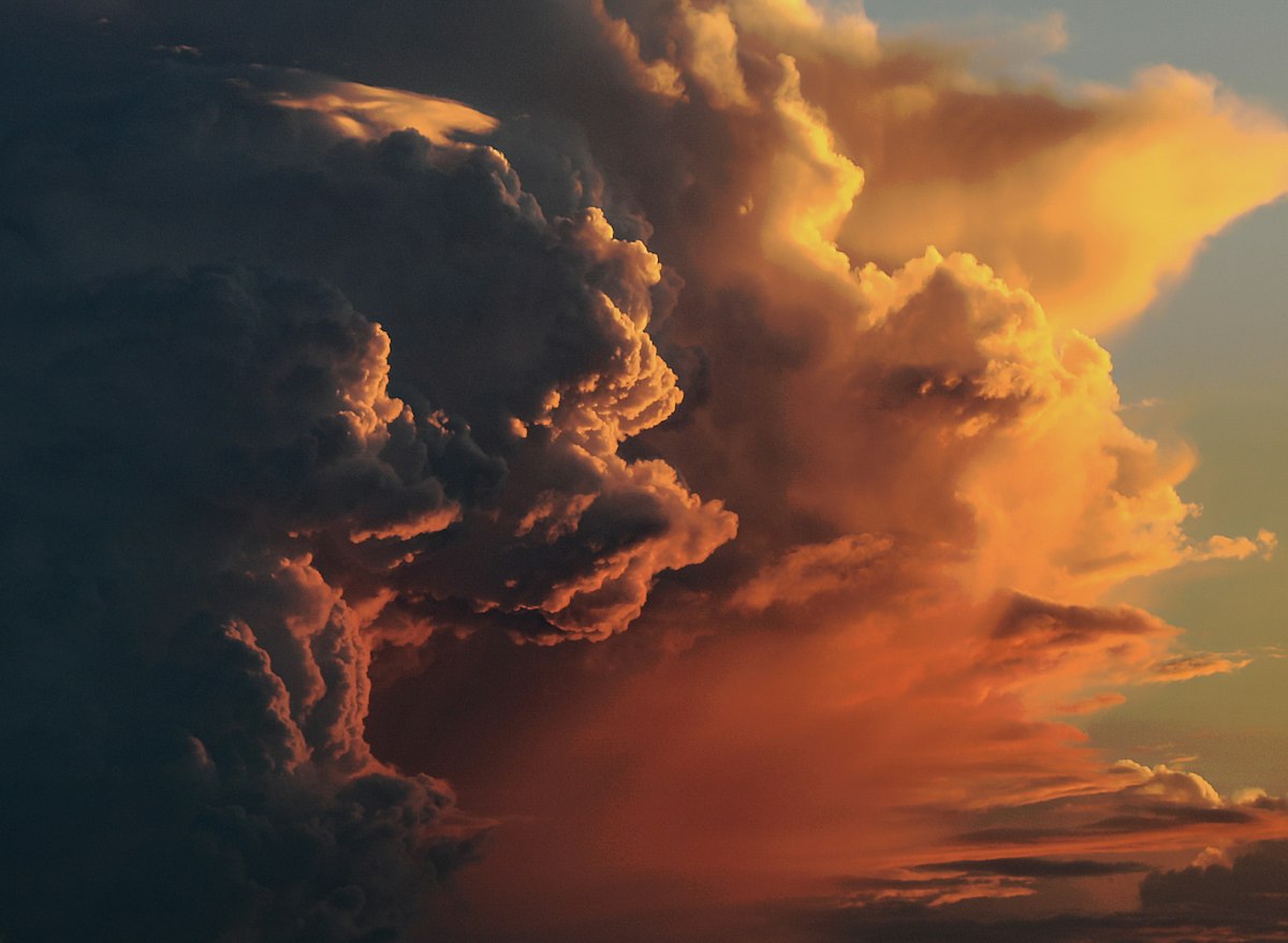 Changing sky weather before a family outing
